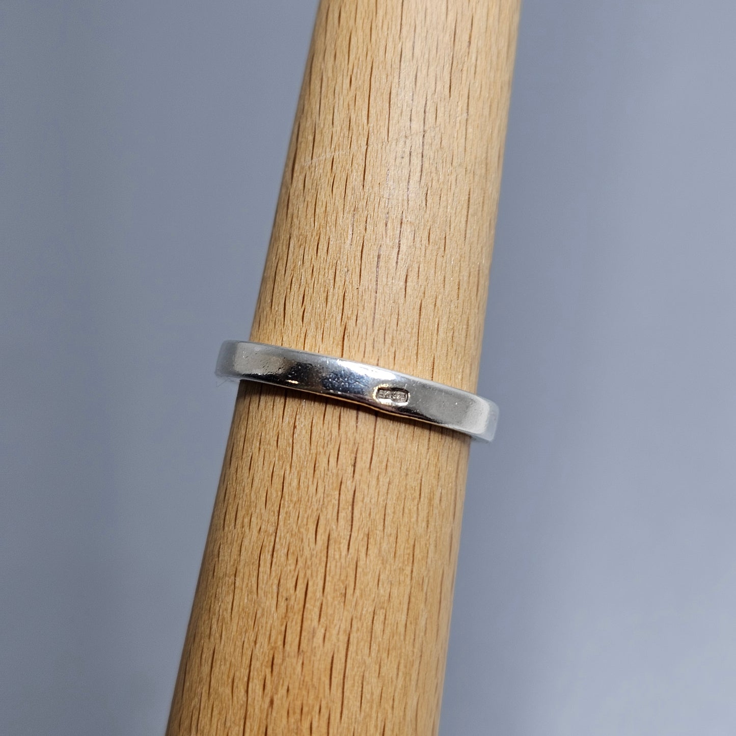 Vintage Finnish Sterling Silver Ring with Cubic Zirconia - UK Ring Size R -  US Ring Size 8.5