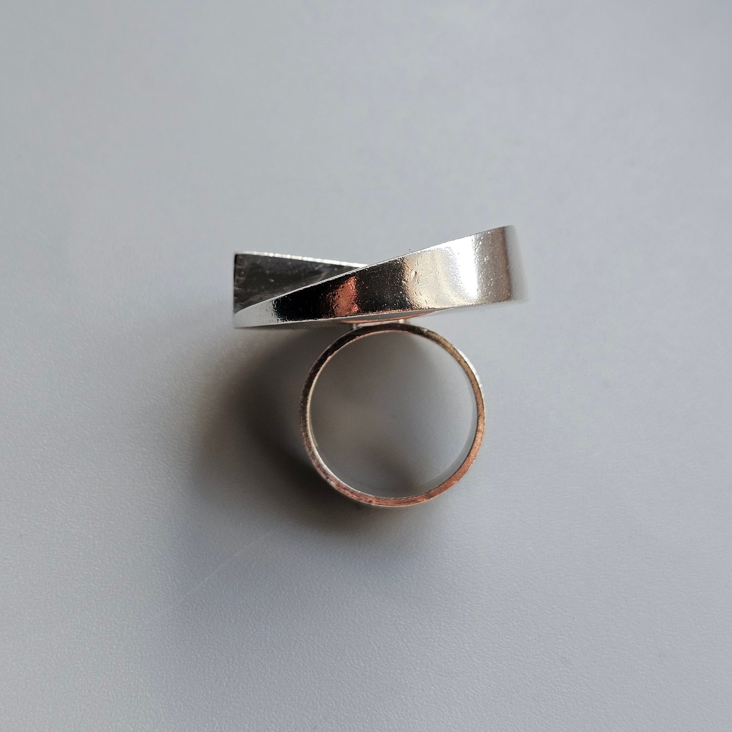 Vintage 1970s Finnish Modernist Sterling Silver Ring by Auran Kultaseppä — Pekka Piekäinen Design- UK Ring Size M 1/2 -  US Ring Size 6.5 - 1971