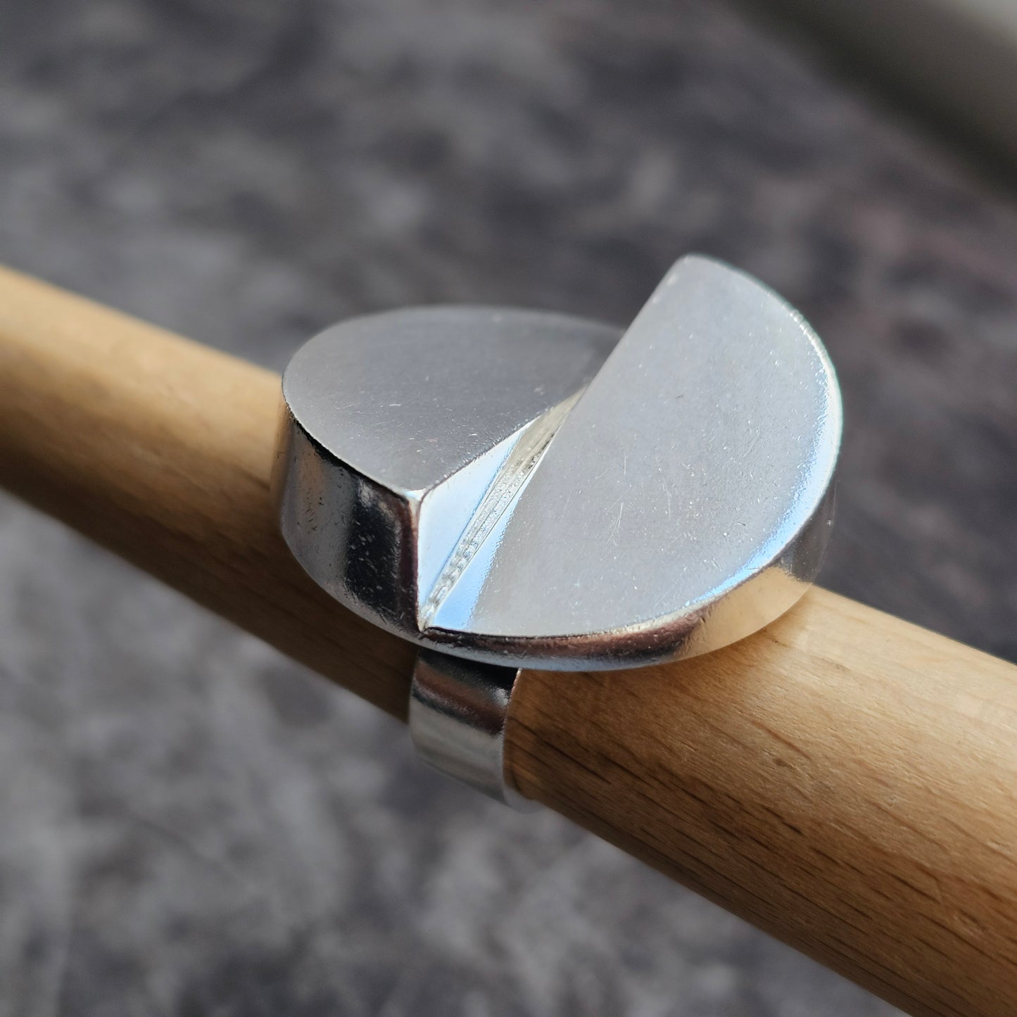 Vintage 1970s Finnish Modernist Sterling Silver Ring by Auran Kultaseppä — Pekka Piekäinen Design- UK Ring Size M 1/2 -  US Ring Size 6.5 - 1971