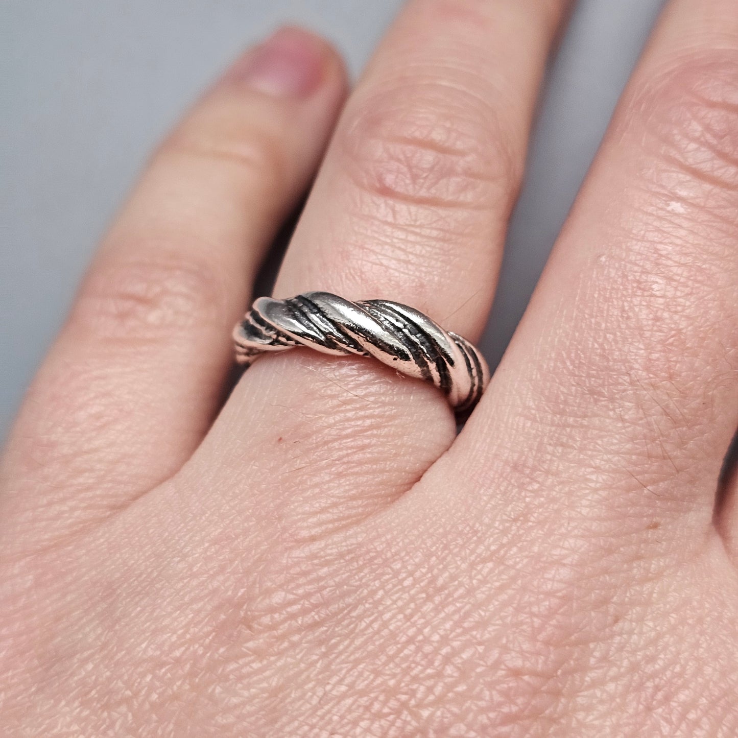 Danish Viking Style Sterling Silver Ring — Kopi Museum Replica - UK Ring Size I 1/2 -  US Ring Size 4.5
