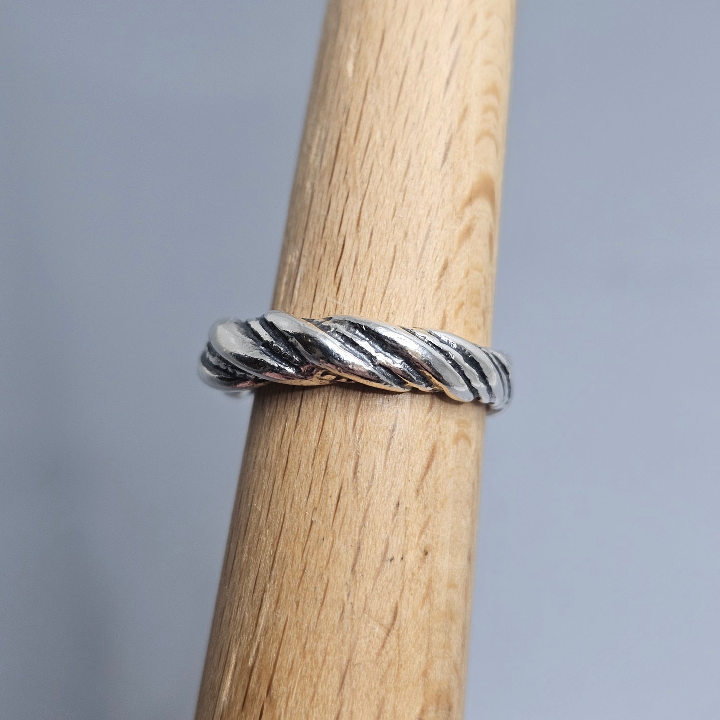 Danish Viking Style Sterling Silver Ring — Kopi Museum Replica - UK Ring Size I 1/2 -  US Ring Size 4.5