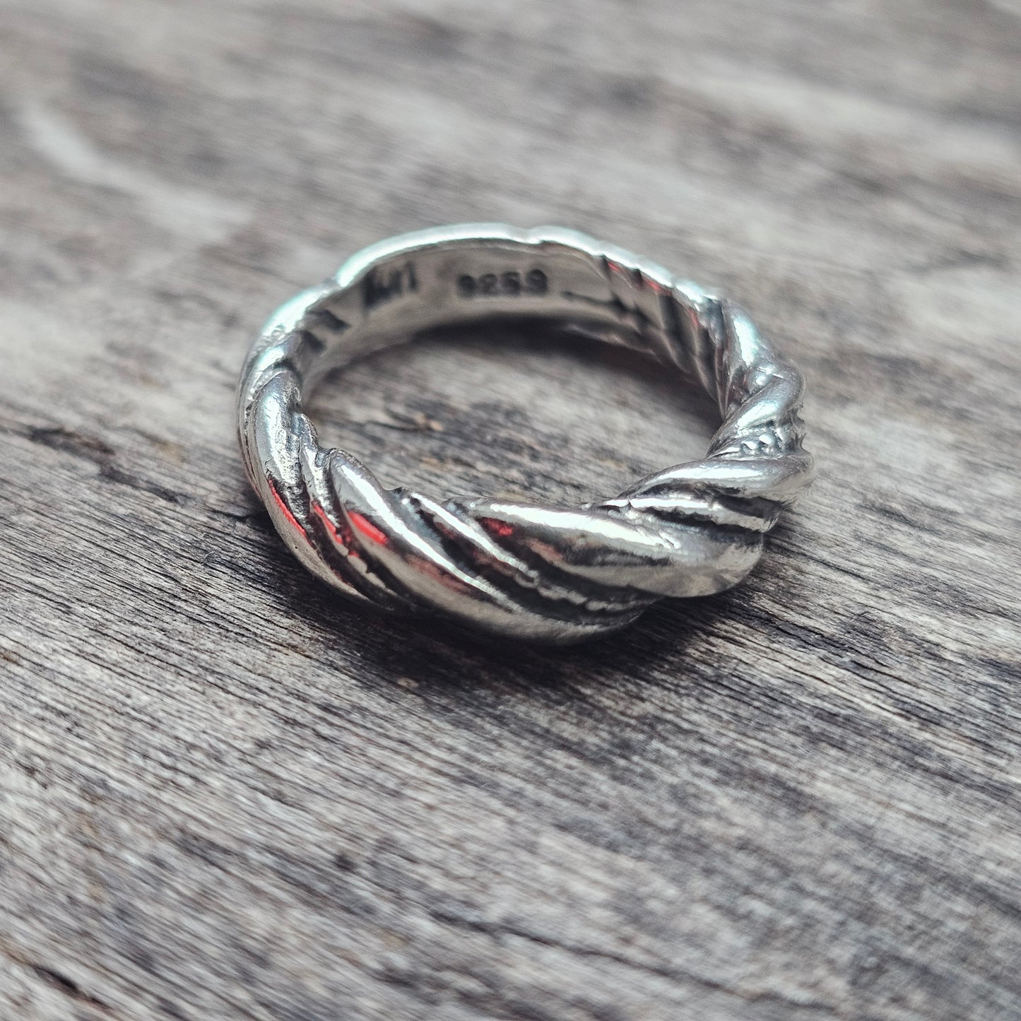 Danish Viking Style Sterling Silver Ring — Kopi Museum Replica - UK Ring Size I 1/2 -  US Ring Size 4.5