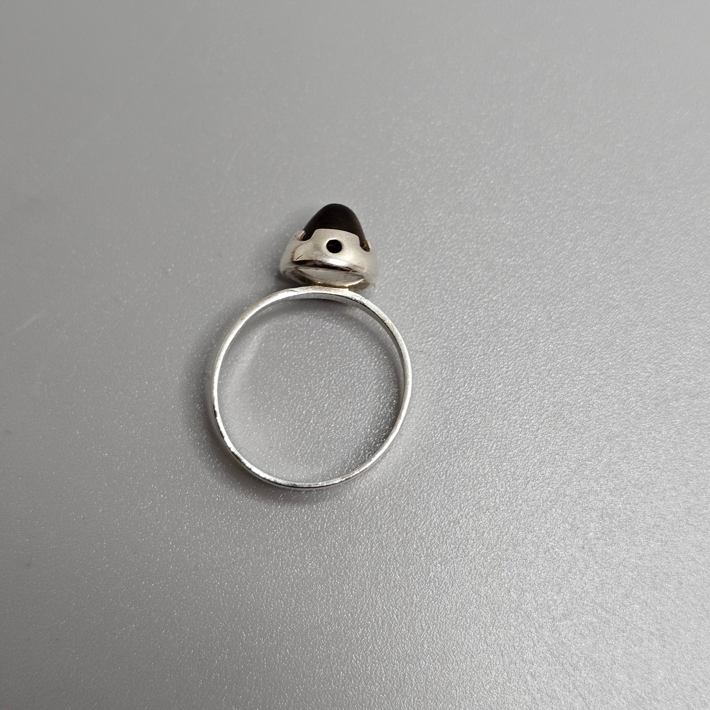 Modernist 1960s Finnish Silver & Tiger’s Eye Ring — Martti Viikinniemi - UK Ring Size M 1/2 -  US Ring Size 6.5 - 1967