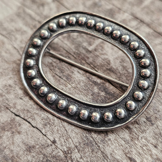 1960s Kalevala Koru Modernist Silver Brooch Made in Finland 1965 Holger Lindström