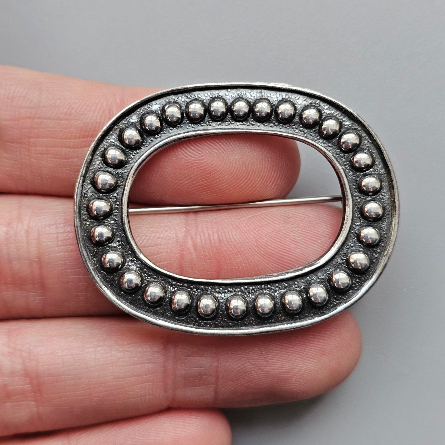 1960s Kalevala Koru Modernist Silver Brooch Made in Finland 1965 Holger Lindström