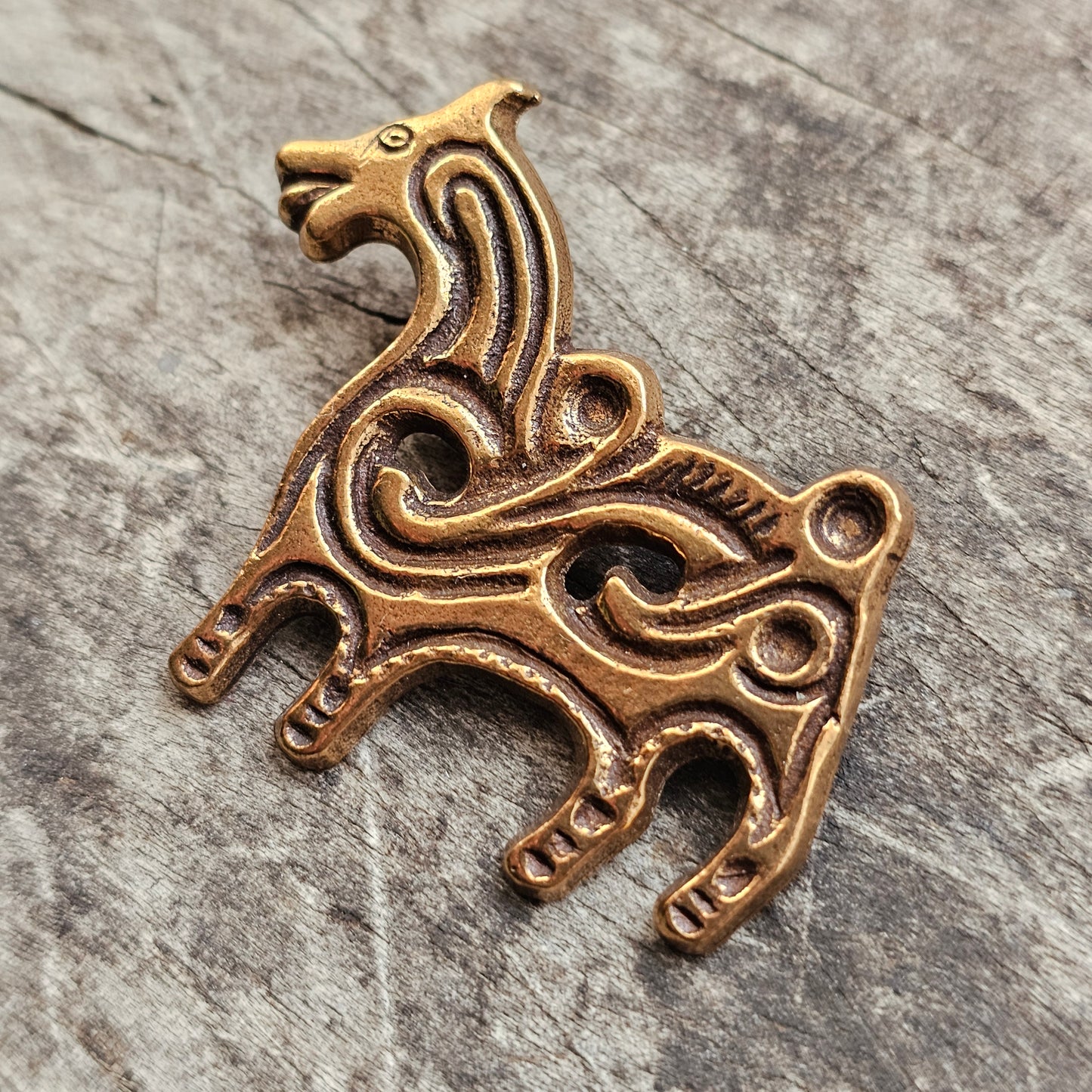 Kalevala Koru Bronze Horse Brooch – 12th Century Finnish Crusade Era Design