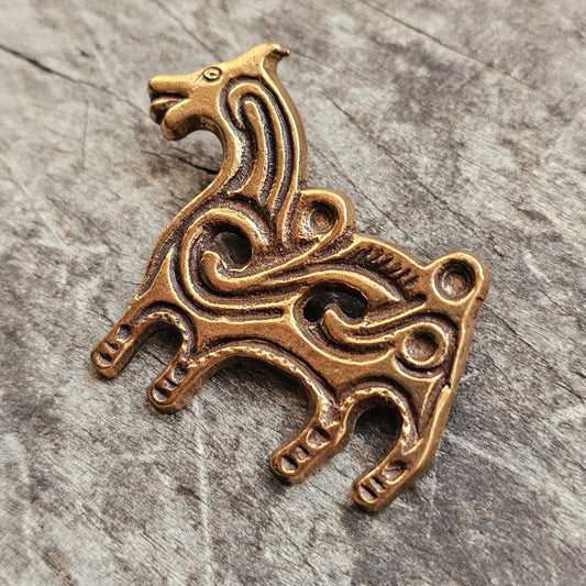 Kalevala Koru Bronze Horse Brooch – 12th Century Finnish Crusade Era Design