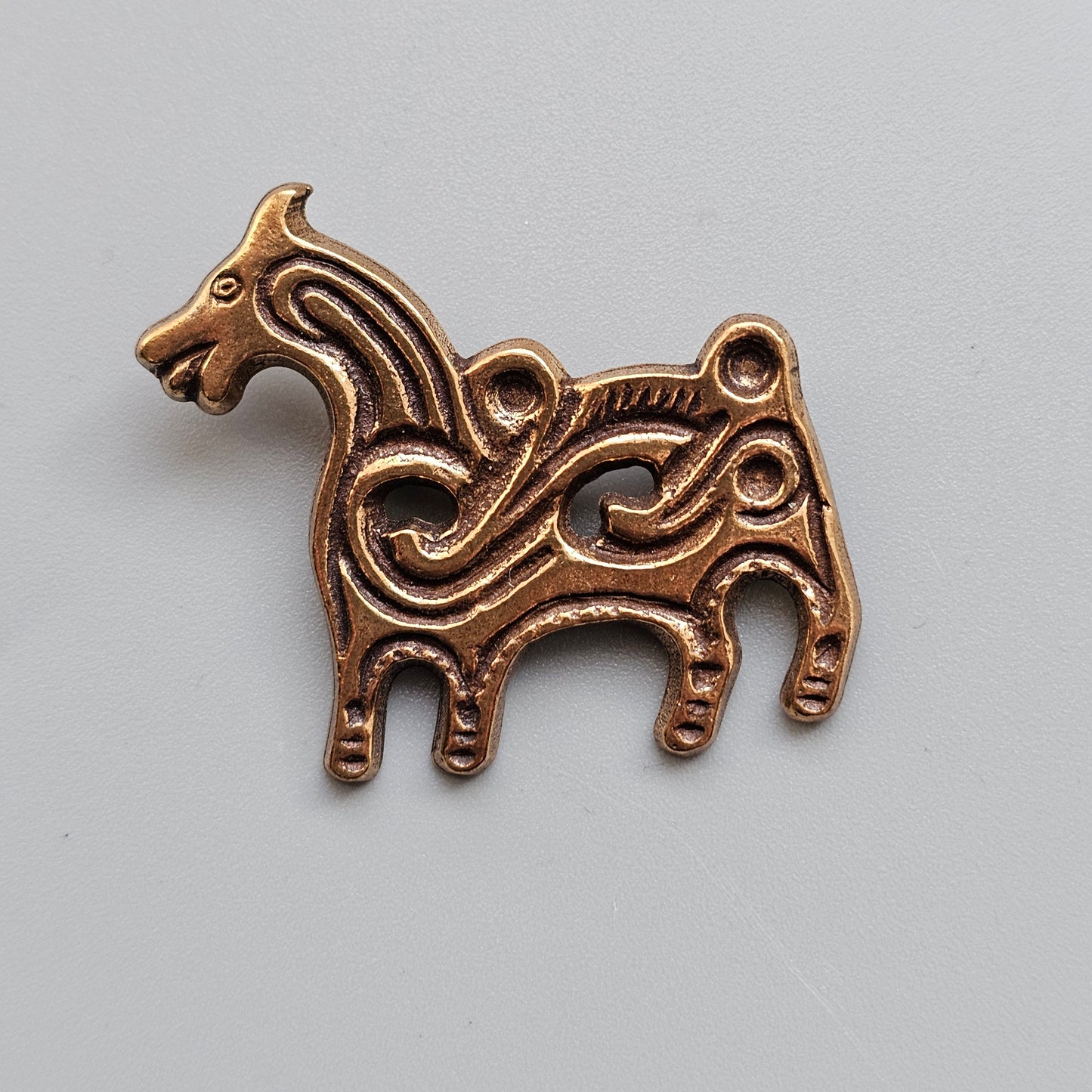 Kalevala Koru Bronze Horse Brooch – 12th Century Finnish Crusade Era Design