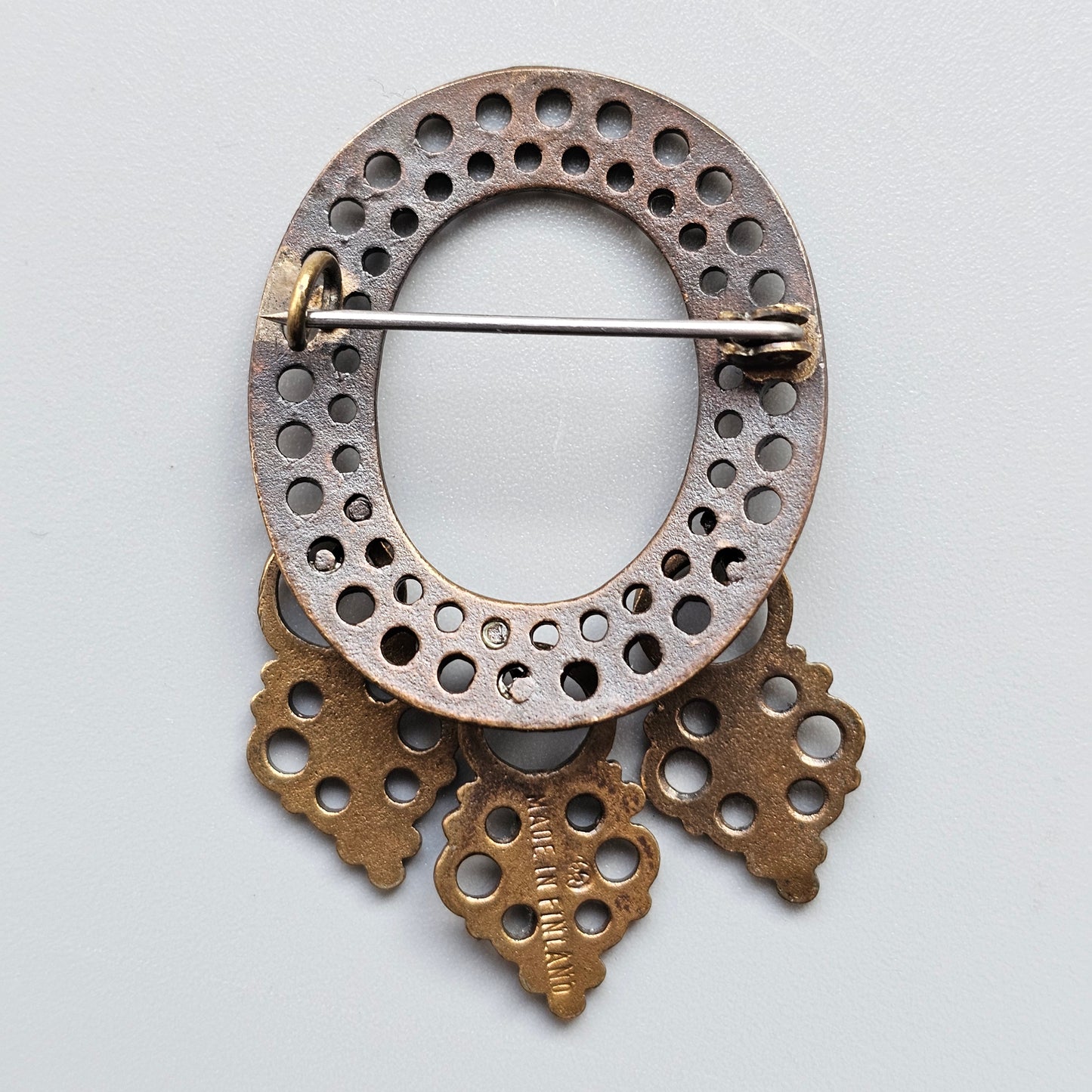 Kalevala Koru Bronze Sámi-Style Brooch Medieval Inari Design
