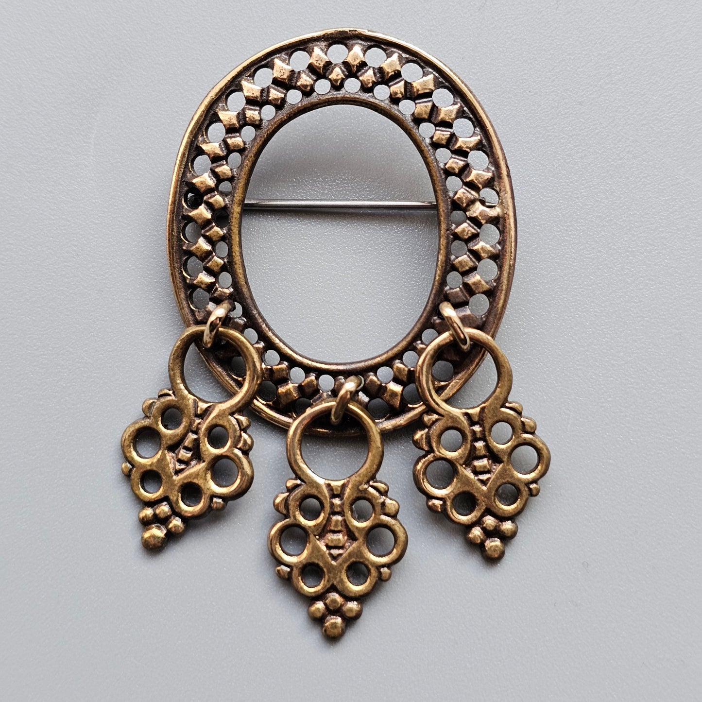 Kalevala Koru Bronze Sámi-Style Brooch Medieval Inari Design