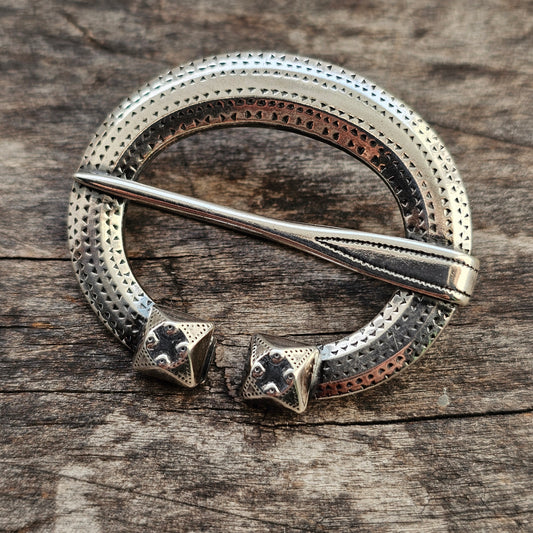 Vintage Kalevala Koru Silver Ähtäri Brooch – Viking Era Inspired Finnish Silver 1984