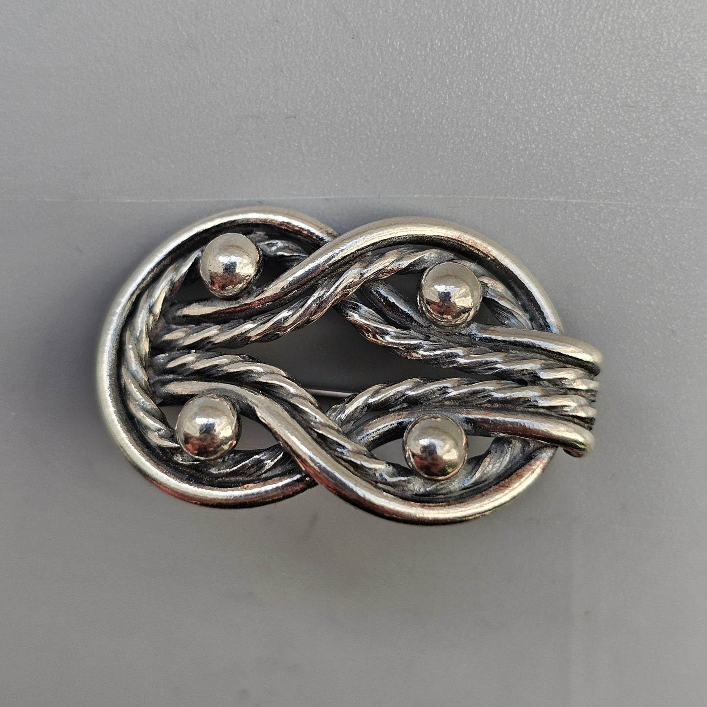 Vintage Kalevala Koru Silver Teljanneito Brooch – Finnish 1940s Design by Germund Paaer, Nordic Silver Jewelry
