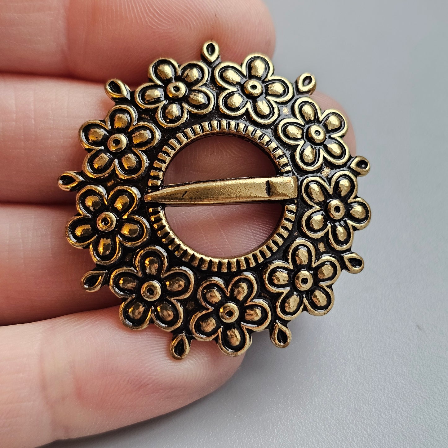 Finnish Kalevala Koru 1700s Style Bronze 'Loviisa' Brooch