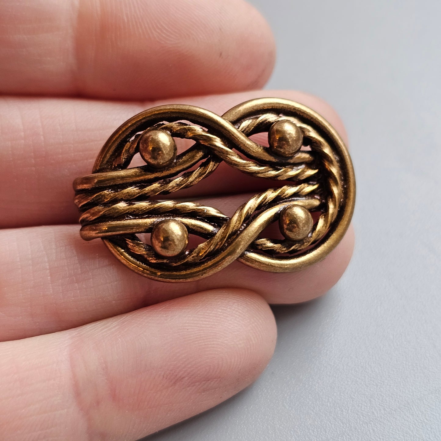 Vintage Kalevala Koru Bronze Teljanneito Brooch