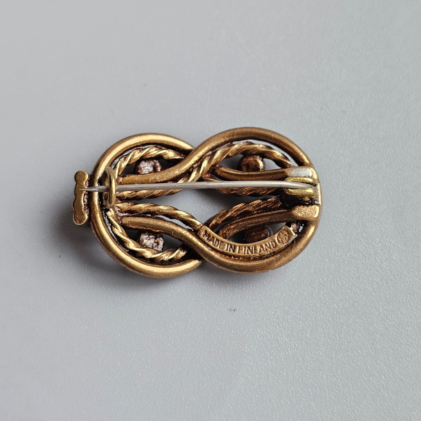 Vintage Kalevala Koru Bronze Teljanneito Brooch