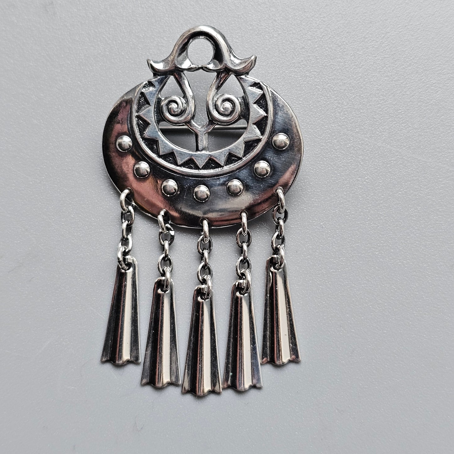 Vintage Kalevala Koru Moongoddess Sterling Silver Brooch 1981