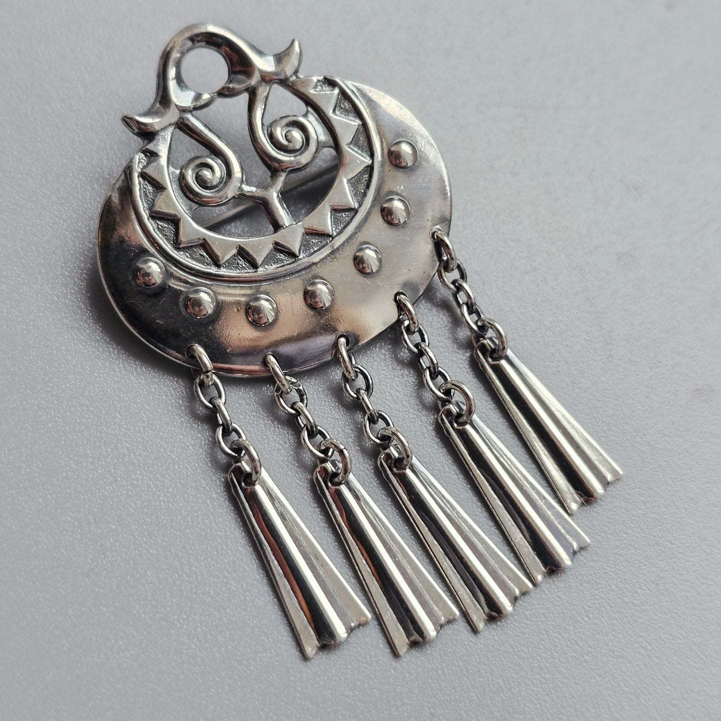 Vintage Kalevala Koru Moongoddess Sterling Silver Brooch 1981