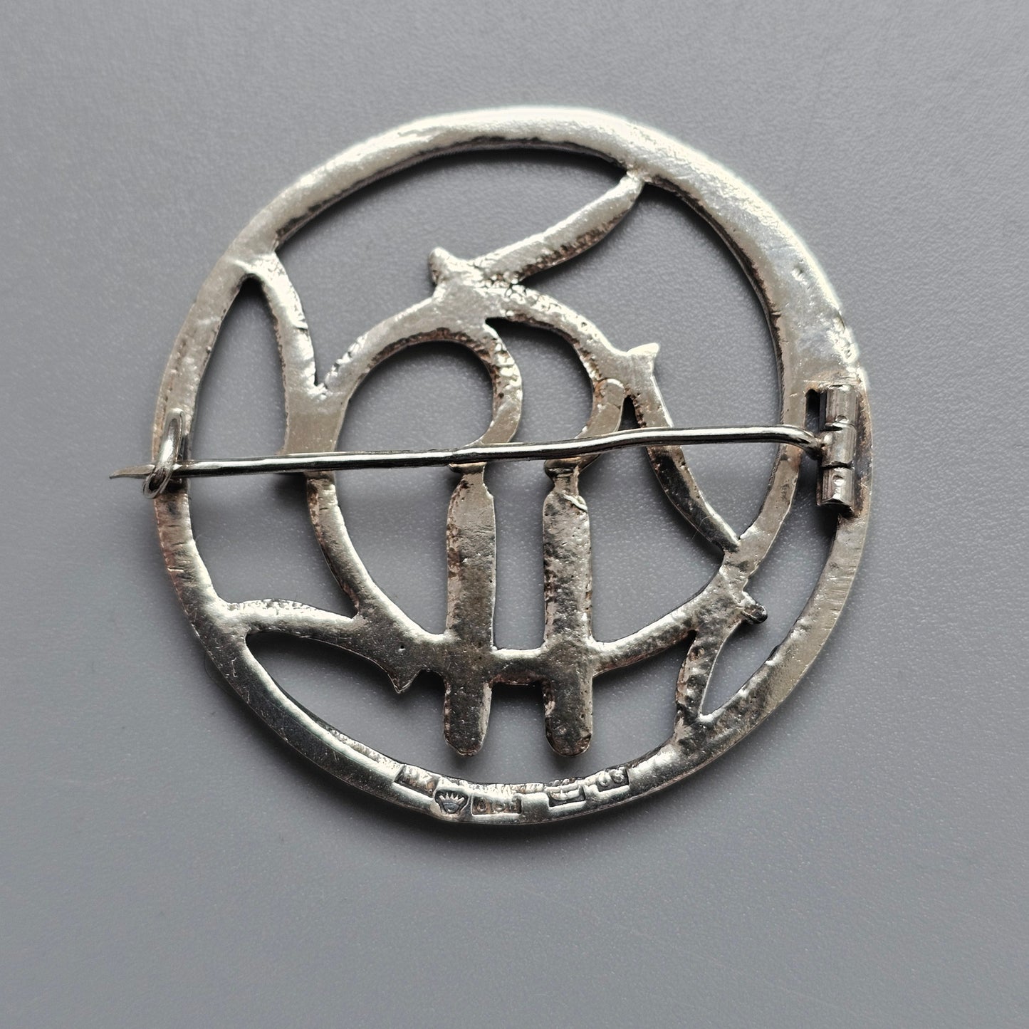 1940s Finnish Art Deco Silver Brooch by Heikki Kaksonen 1943 Spring Theme