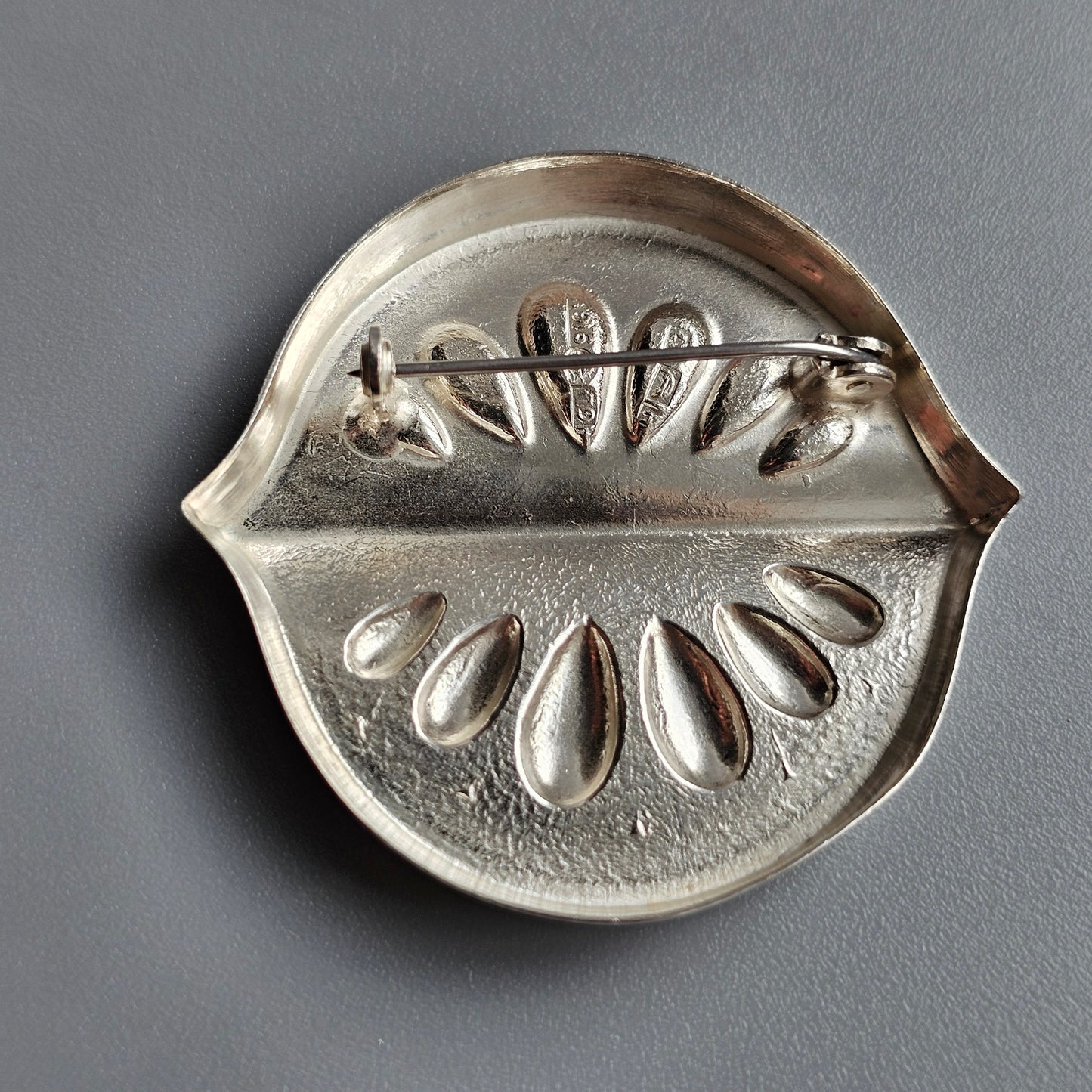 1960s Vintage Modernist Finnish Silver Brooch by Holger Lindström 1963