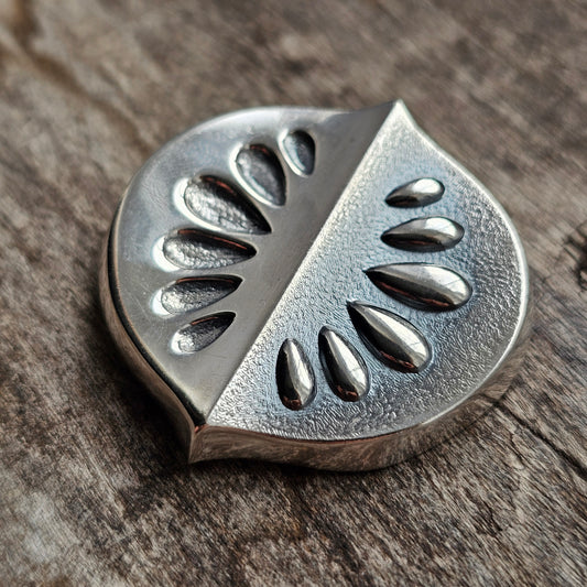 1960s Vintage Modernist Finnish Silver Brooch by Holger Lindström 1963