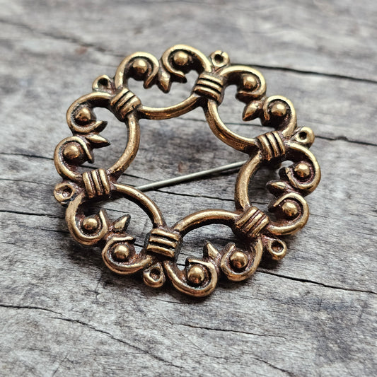 Middle Ages Style Bronze Brooch Kalevala Koru Suotniemen Solki Solje Finland