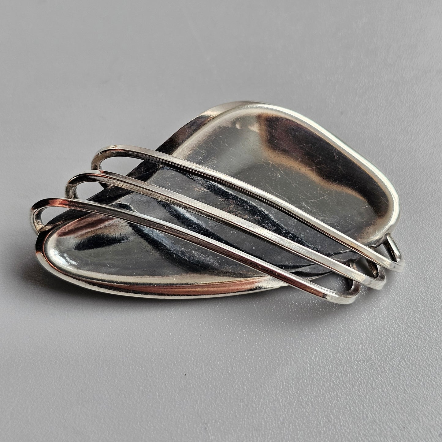 1950s Finnish Modernist Silver Brooch — Erik Granit & Co 1959 MCM