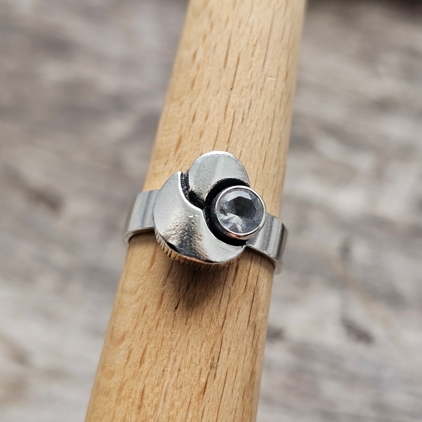 Karl Laine Sterling Silver & Rock Crystal Ring by Finnfeelings