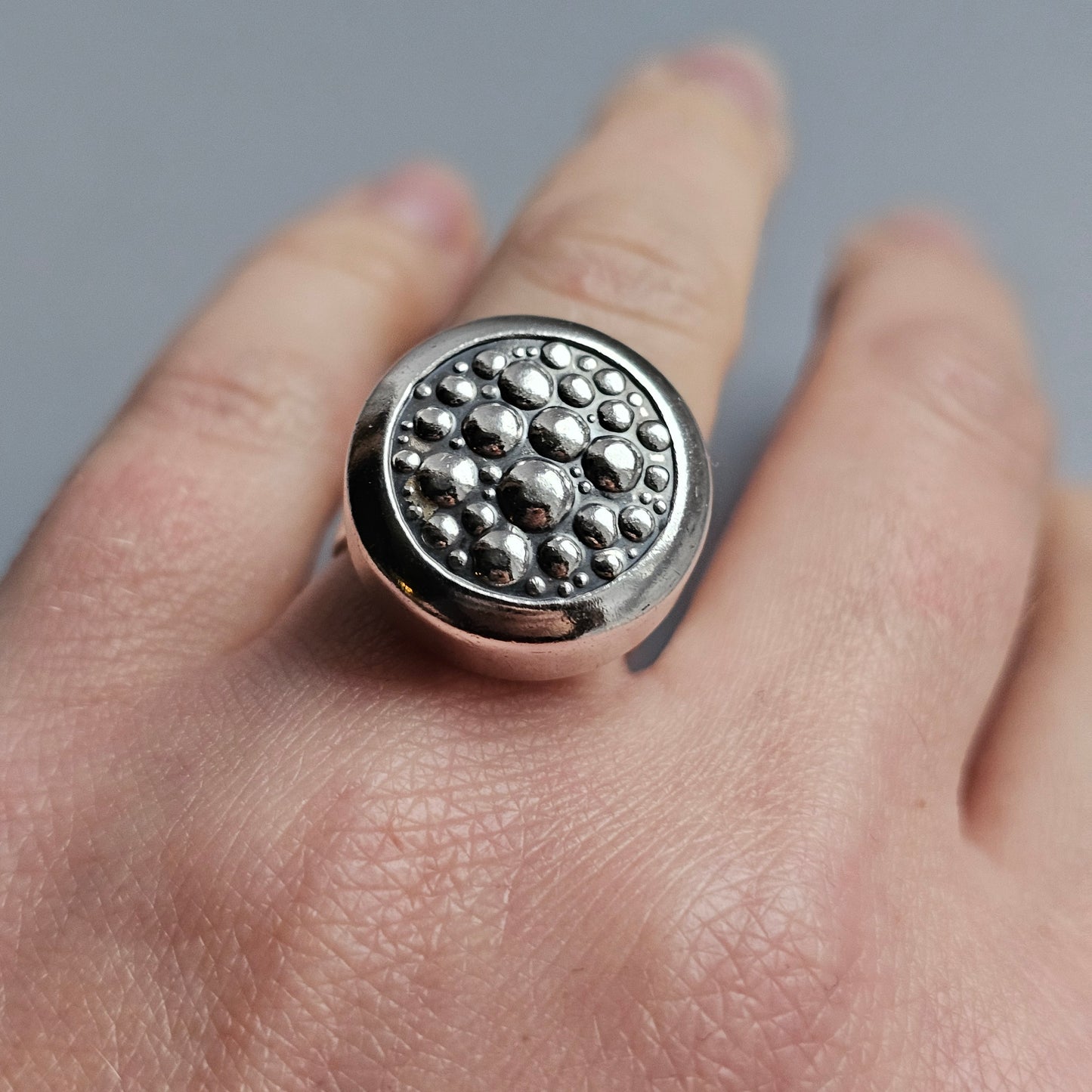 1960s Modernist Finnish Silver Moon Ring by Erik Granit & Co - UK Ring Size K - US Ring Size 5.25 - 1966