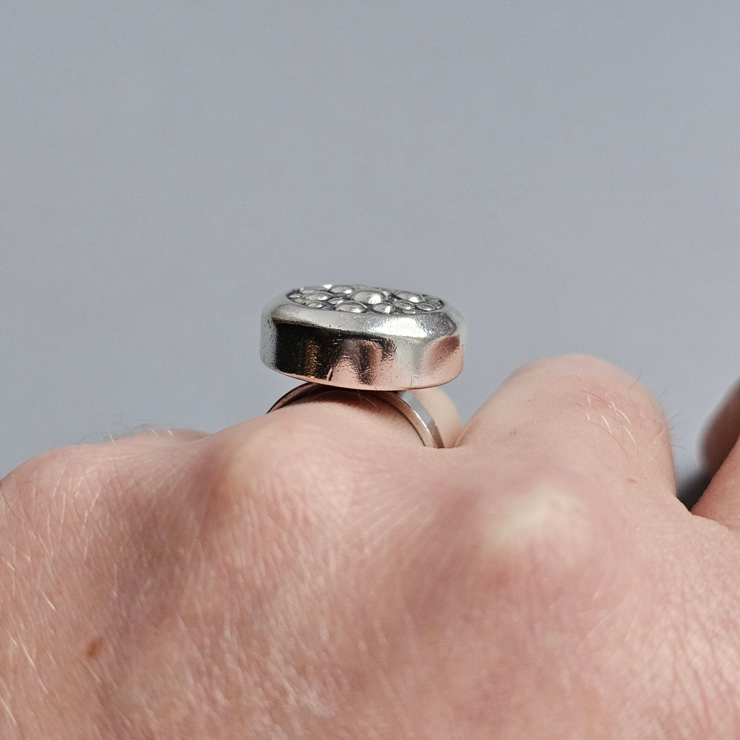 1960s Modernist Finnish Silver Moon Ring by Erik Granit & Co - UK Ring Size K - US Ring Size 5.25 - 1966