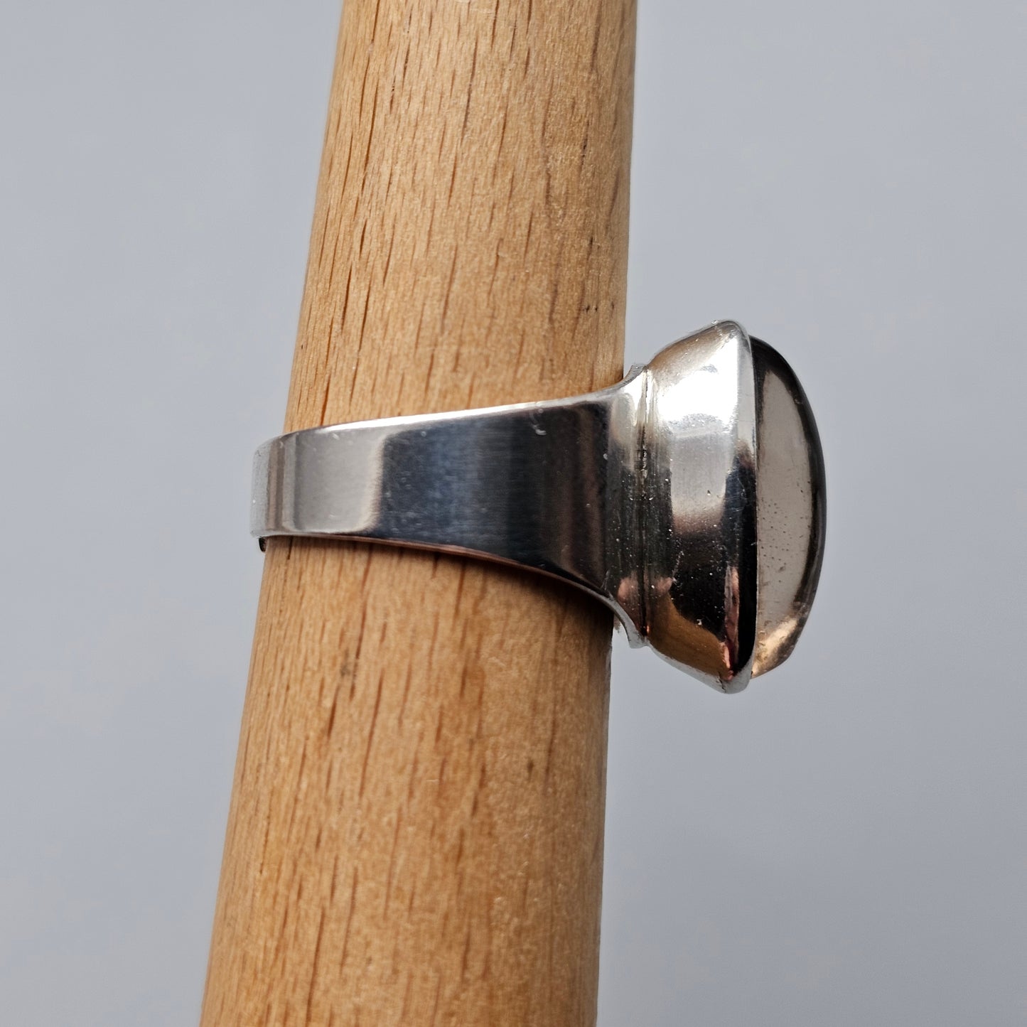 1960s Finnish Silver & Smoky Quartz Ring by Kultaseppä Salovaara - UK Ring Size N 1/2 -  US Ring Size 6.75 - 1964