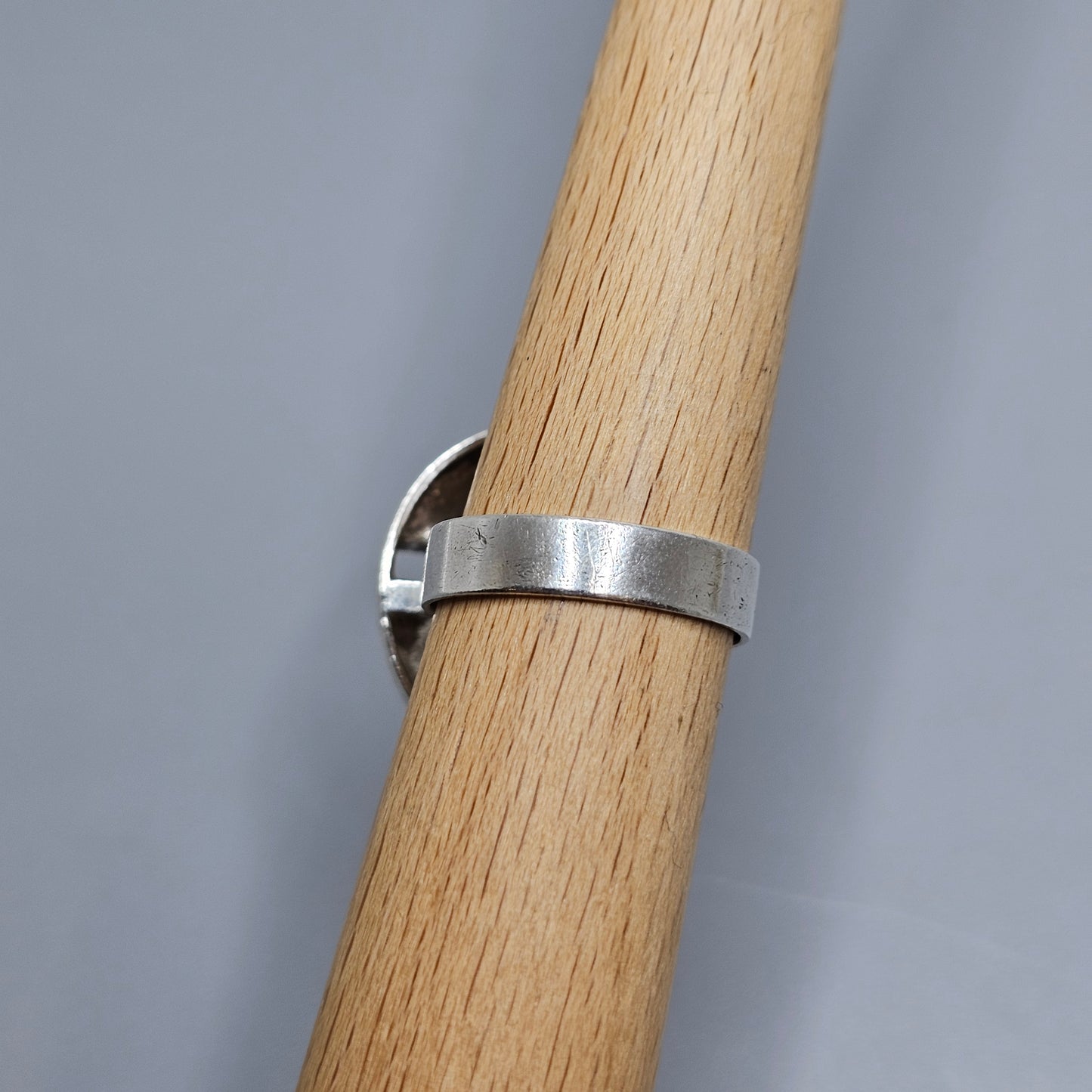 Vintage 1970s Finnish Modernist Space Age Silver Ring by Jalosepot - UK Ring Size P -  US Ring Size 7.5 - 1971