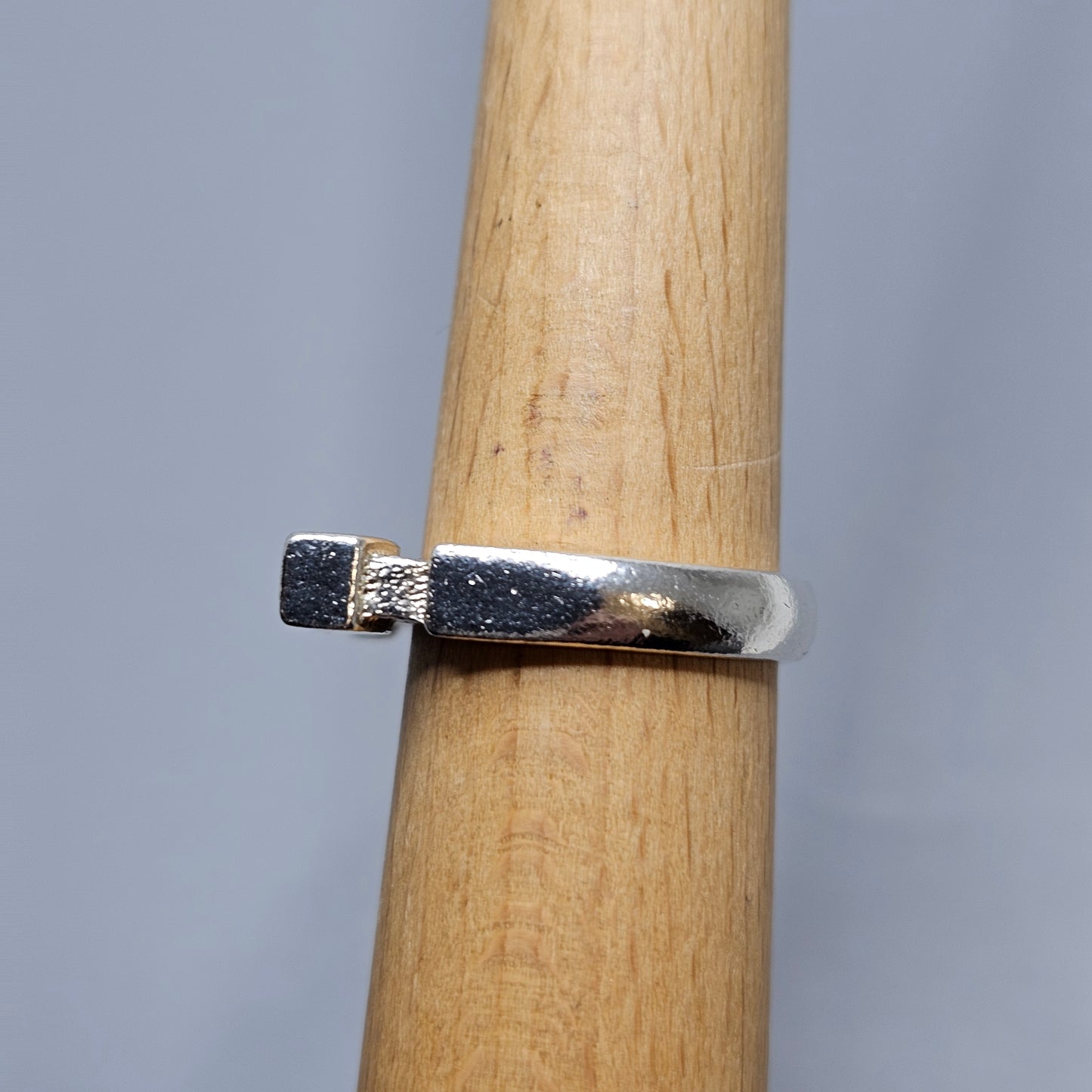 Contemporary Sculptural Sterling Silver Ring - UK Ring Size P -  US Ring Size 7.5