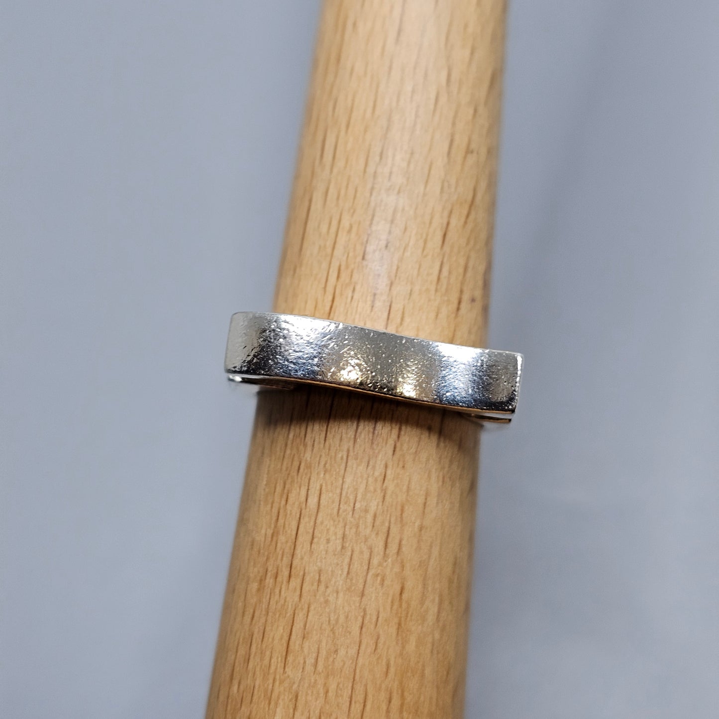 Contemporary Sculptural Sterling Silver Ring - UK Ring Size P -  US Ring Size 7.5