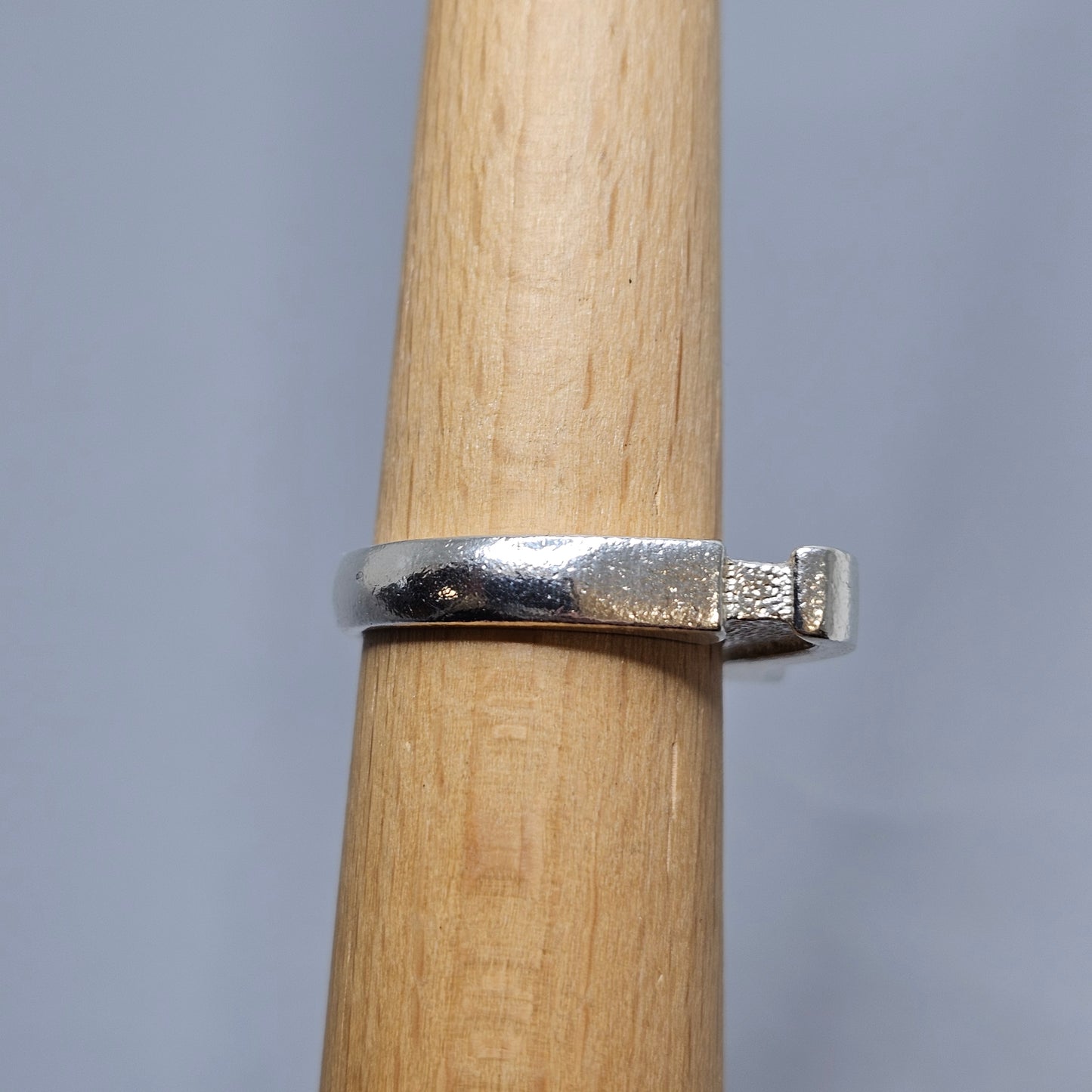 Contemporary Sculptural Sterling Silver Ring - UK Ring Size P -  US Ring Size 7.5