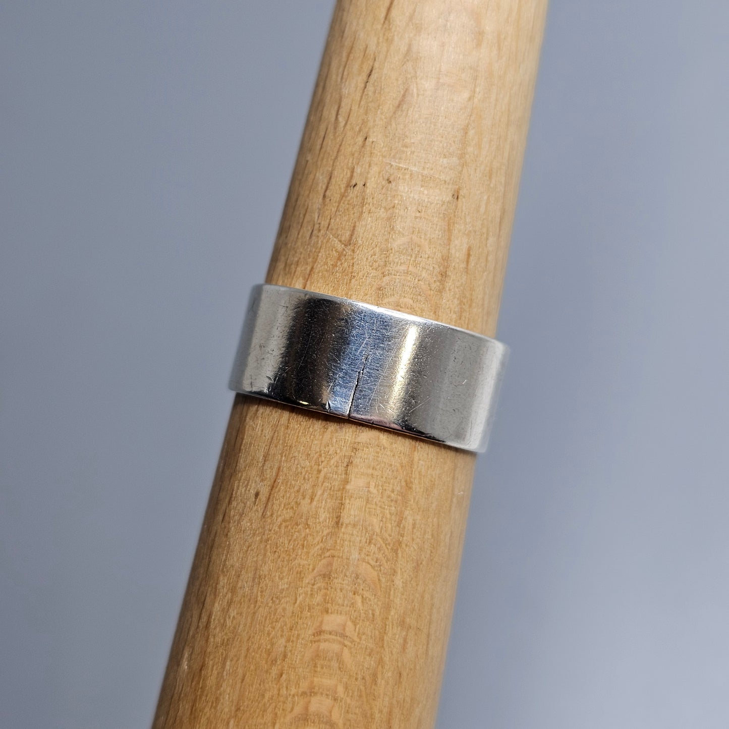 1960s Finnish Modernist Silver & Goldstone Ring by Turun Hopea - UK Ring Size O -  US Ring Size 7 - 1964