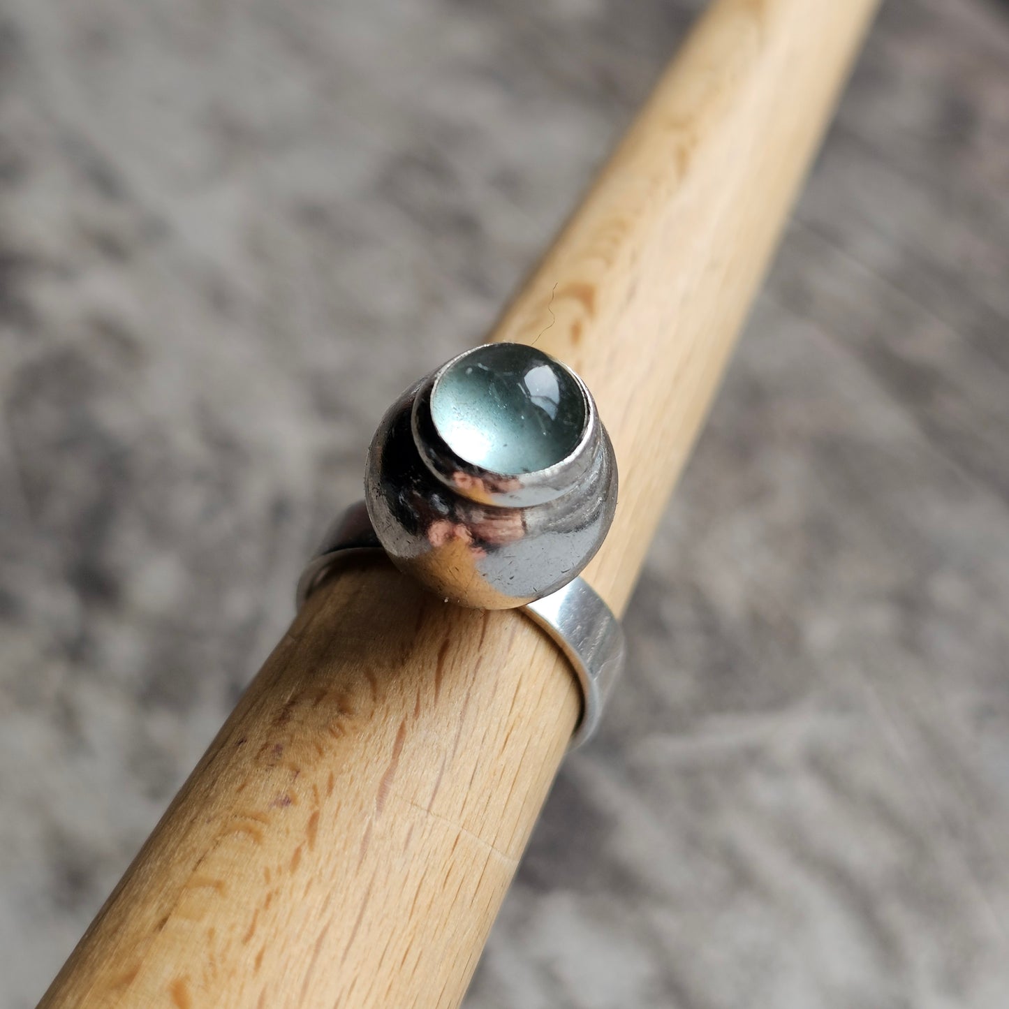 Vintage 1960s Swedish Modernist Silver Ring by Mogens Hansen - UK Ring Size K 1/2 -  US Ring Size 5.5 - 1966