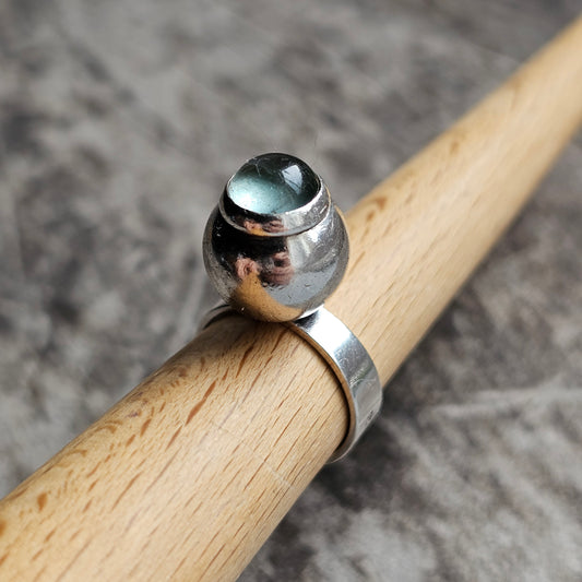 Vintage 1960s Swedish Modernist Silver Ring by Mogens Hansen - UK Ring Size K 1/2 -  US Ring Size 5.5 - 1966