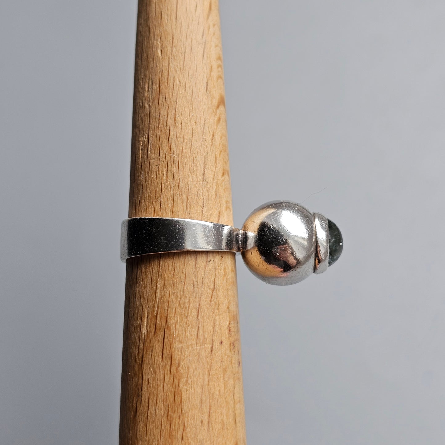 Vintage 1960s Swedish Modernist Silver Ring by Mogens Hansen - UK Ring Size K 1/2 -  US Ring Size 5.5 - 1966