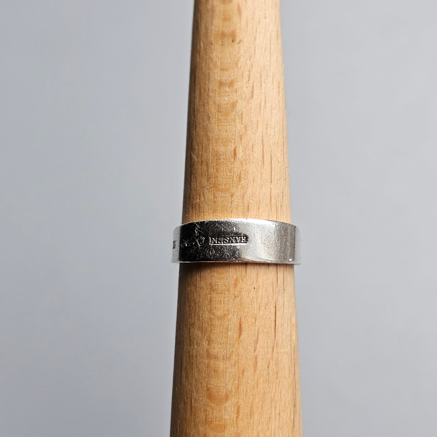 Vintage 1960s Swedish Modernist Silver Ring by Mogens Hansen - UK Ring Size K 1/2 -  US Ring Size 5.5 - 1966