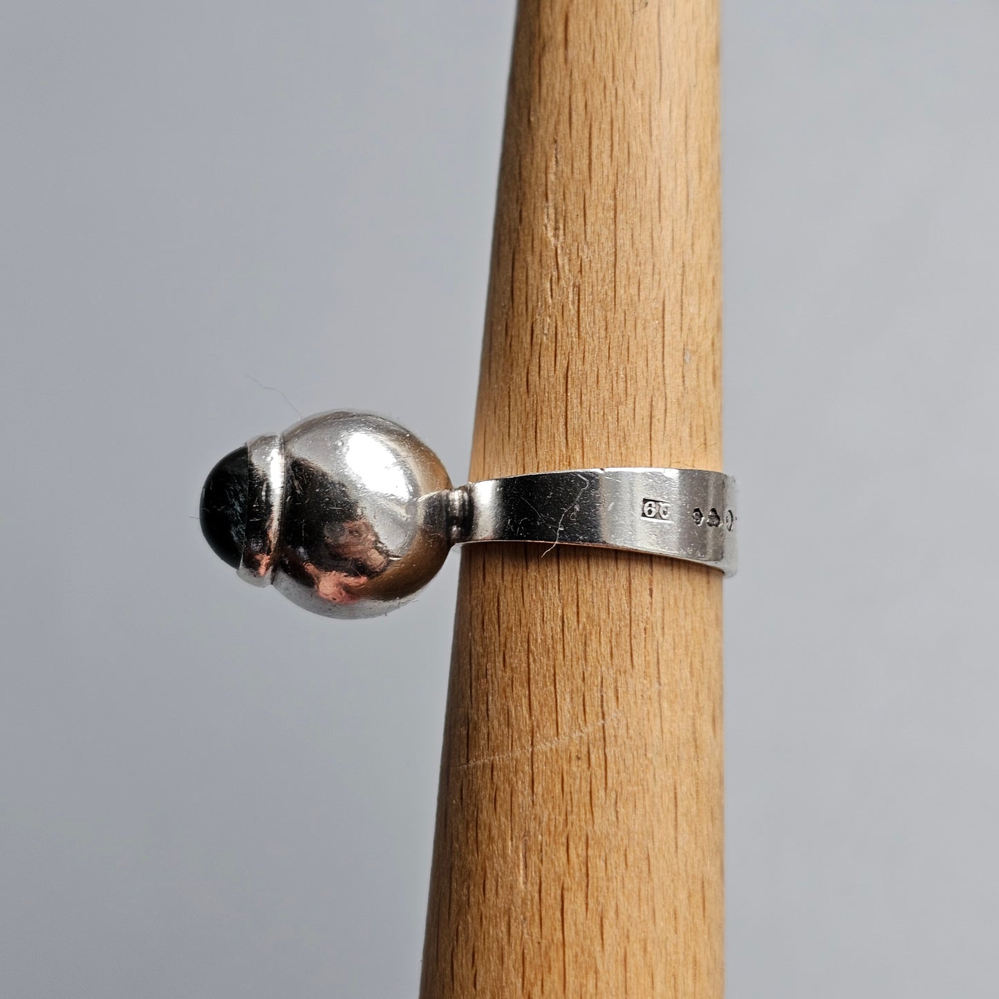 Vintage 1960s Swedish Modernist Silver Ring by Mogens Hansen - UK Ring Size K 1/2 -  US Ring Size 5.5 - 1966