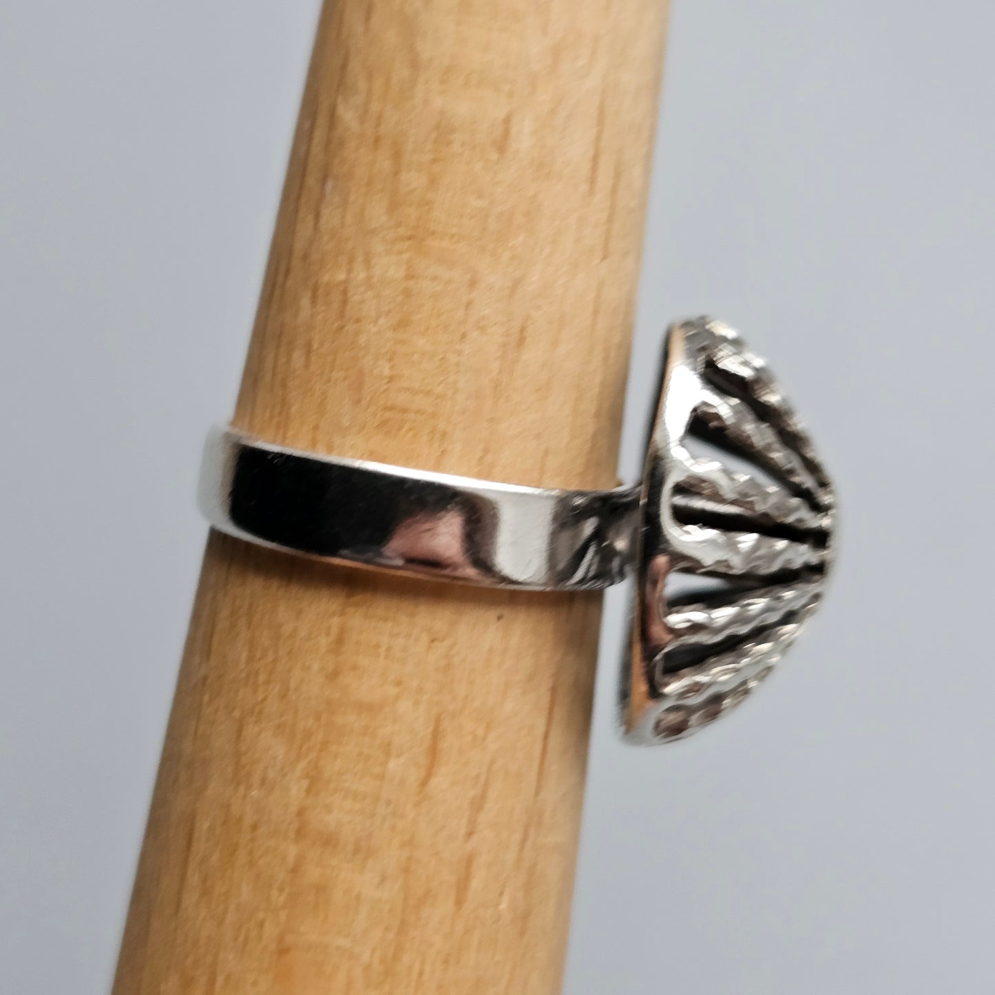 1970s Finnish Modernist Sterling Silver Ring by Pekka Aulin - UK Ring Size M -  US Ring Size 6 - 1971