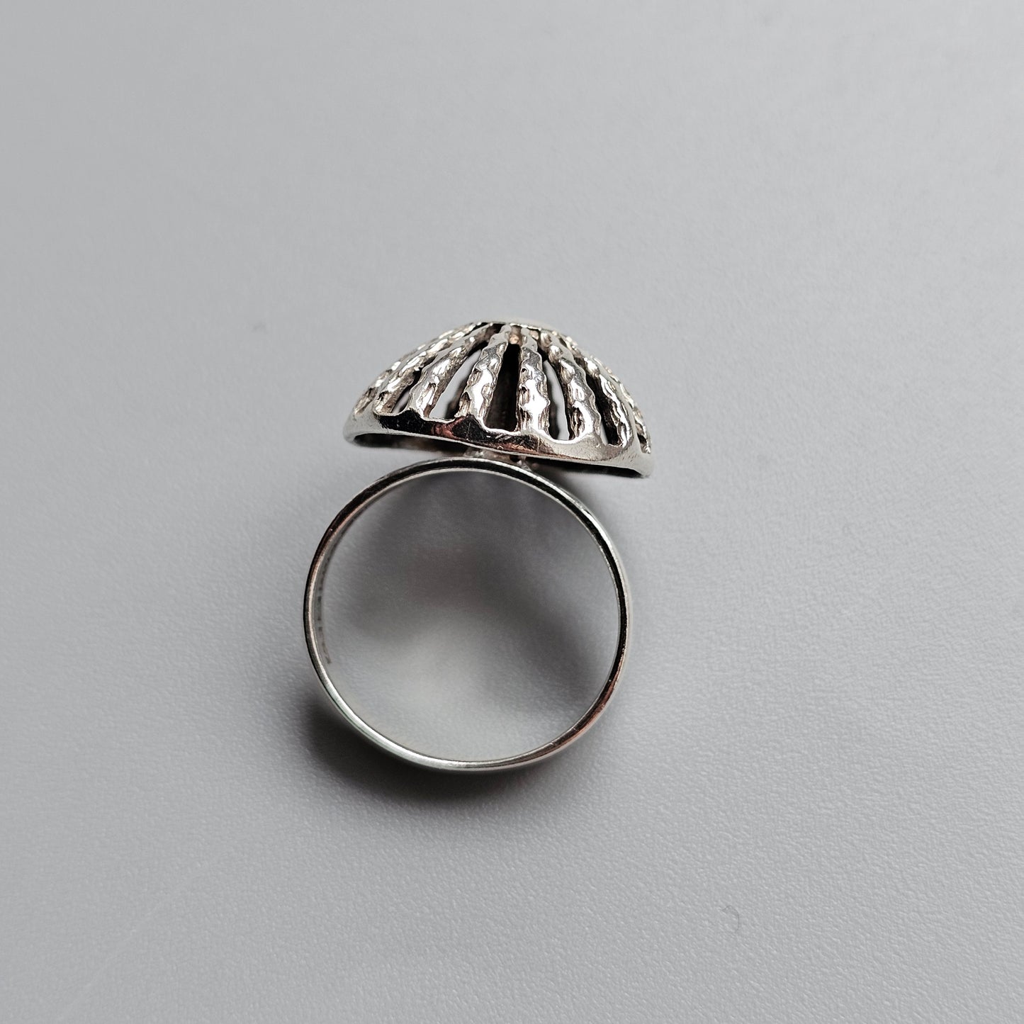 1970s Finnish Modernist Sterling Silver Ring by Pekka Aulin - UK Ring Size M -  US Ring Size 6 - 1971