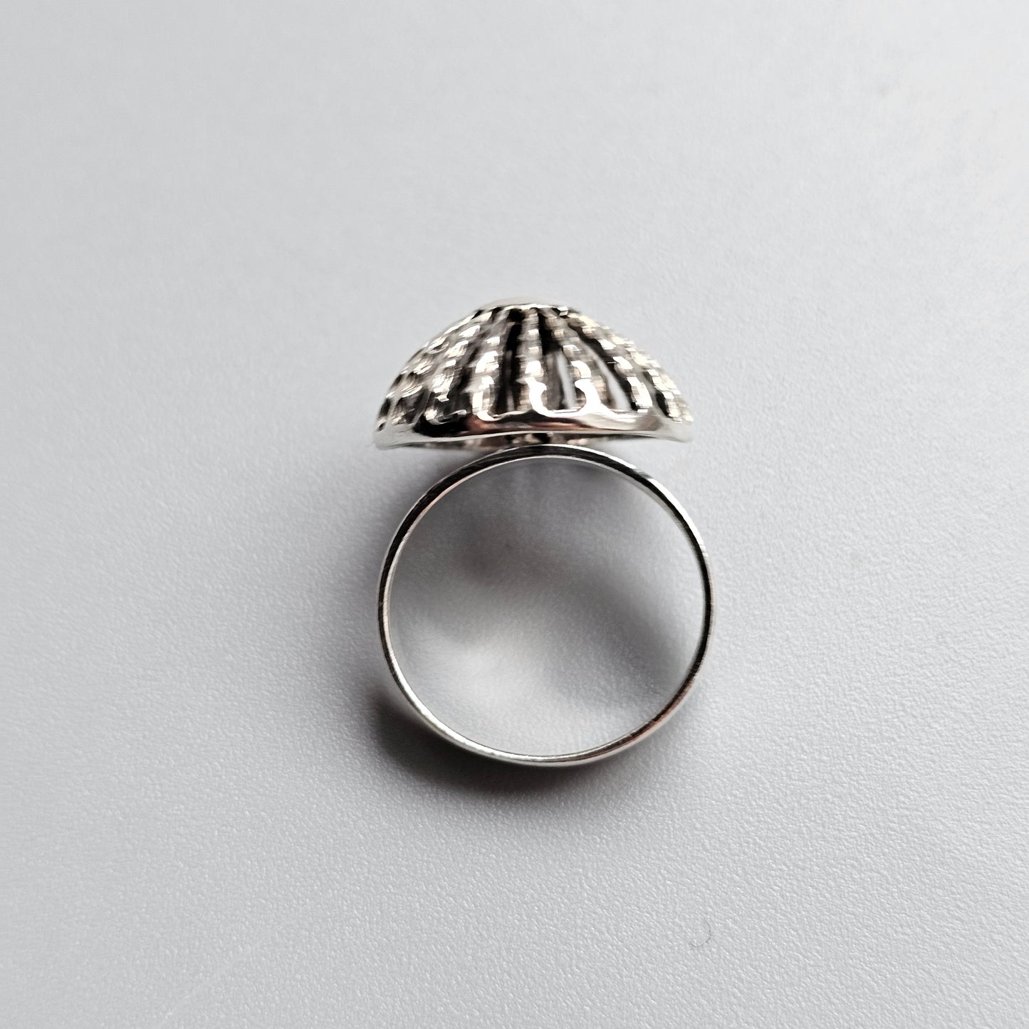 1970s Finnish Modernist Sterling Silver Ring by Pekka Aulin - UK Ring Size M -  US Ring Size 6 - 1971