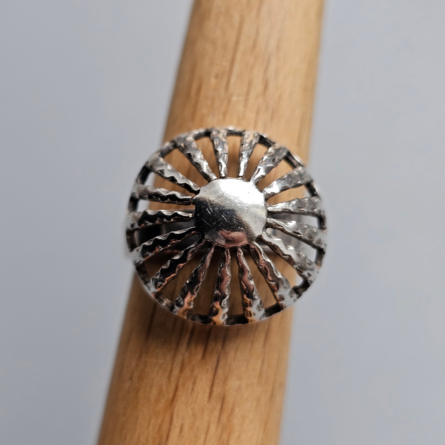 1970s Finnish Modernist Sterling Silver Ring by Pekka Aulin - UK Ring Size M -  US Ring Size 6 - 1971