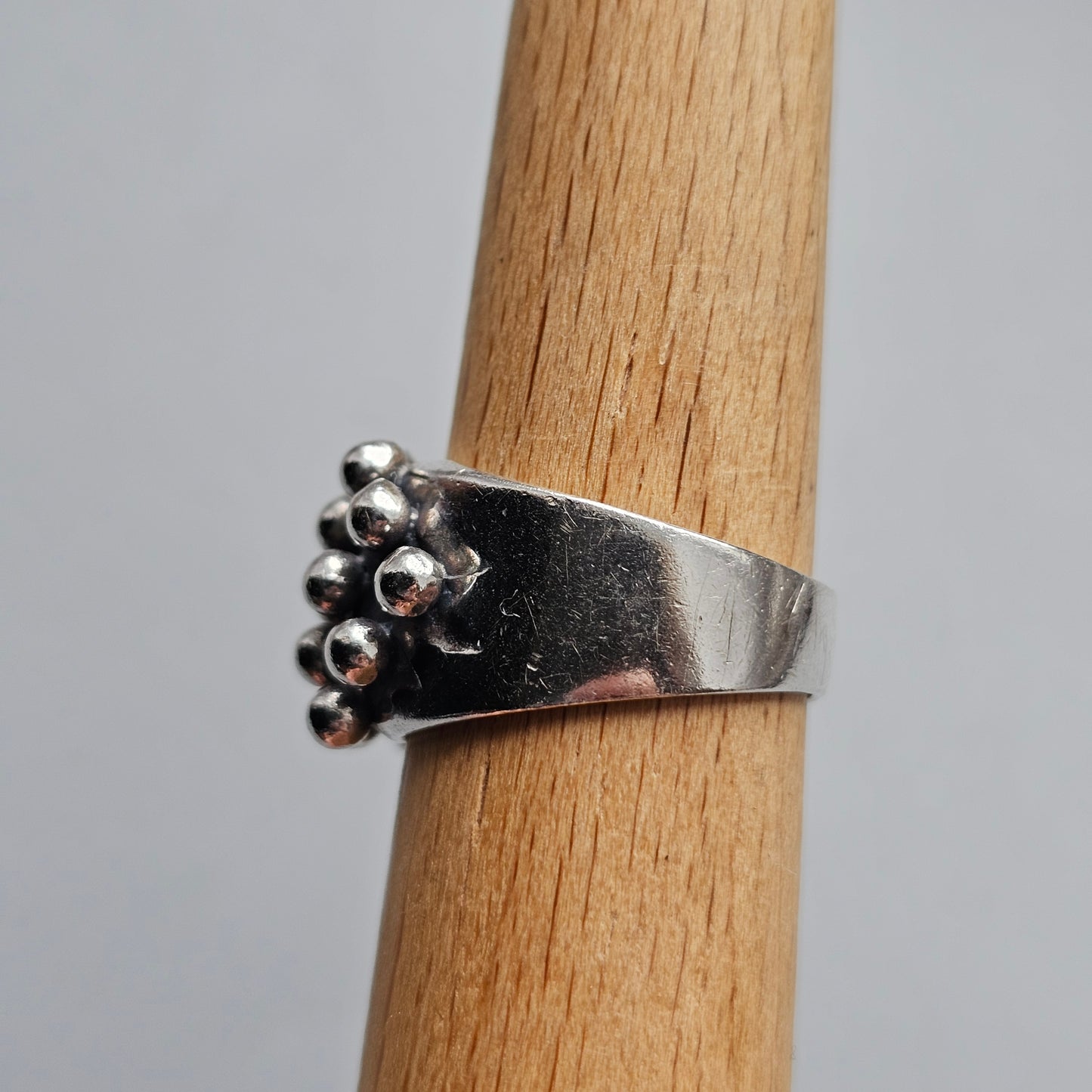 1960s Finnish Modernist Sterling Silver Ring by Erik Granit & Co - UK Ring Size P -  US Ring Size 7.75 - 1966