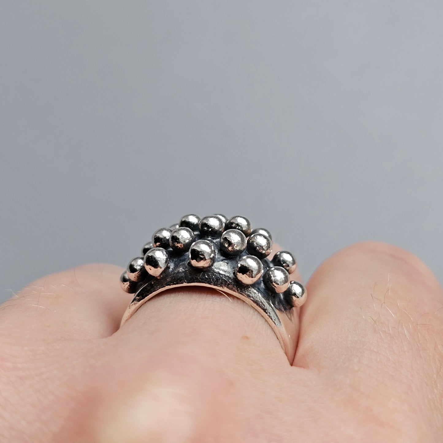 1960s Finnish Modernist Sterling Silver Ring by Erik Granit & Co - UK Ring Size P -  US Ring Size 7.75 - 1966