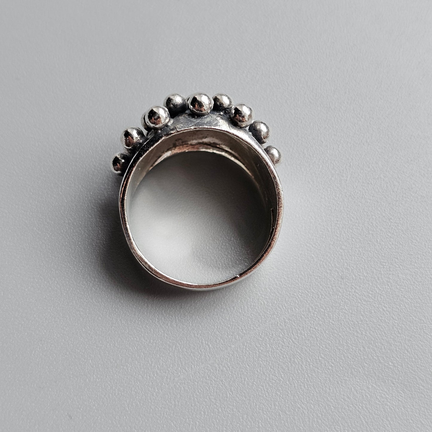 1960s Finnish Modernist Sterling Silver Ring by Erik Granit & Co - UK Ring Size P -  US Ring Size 7.75 - 1966