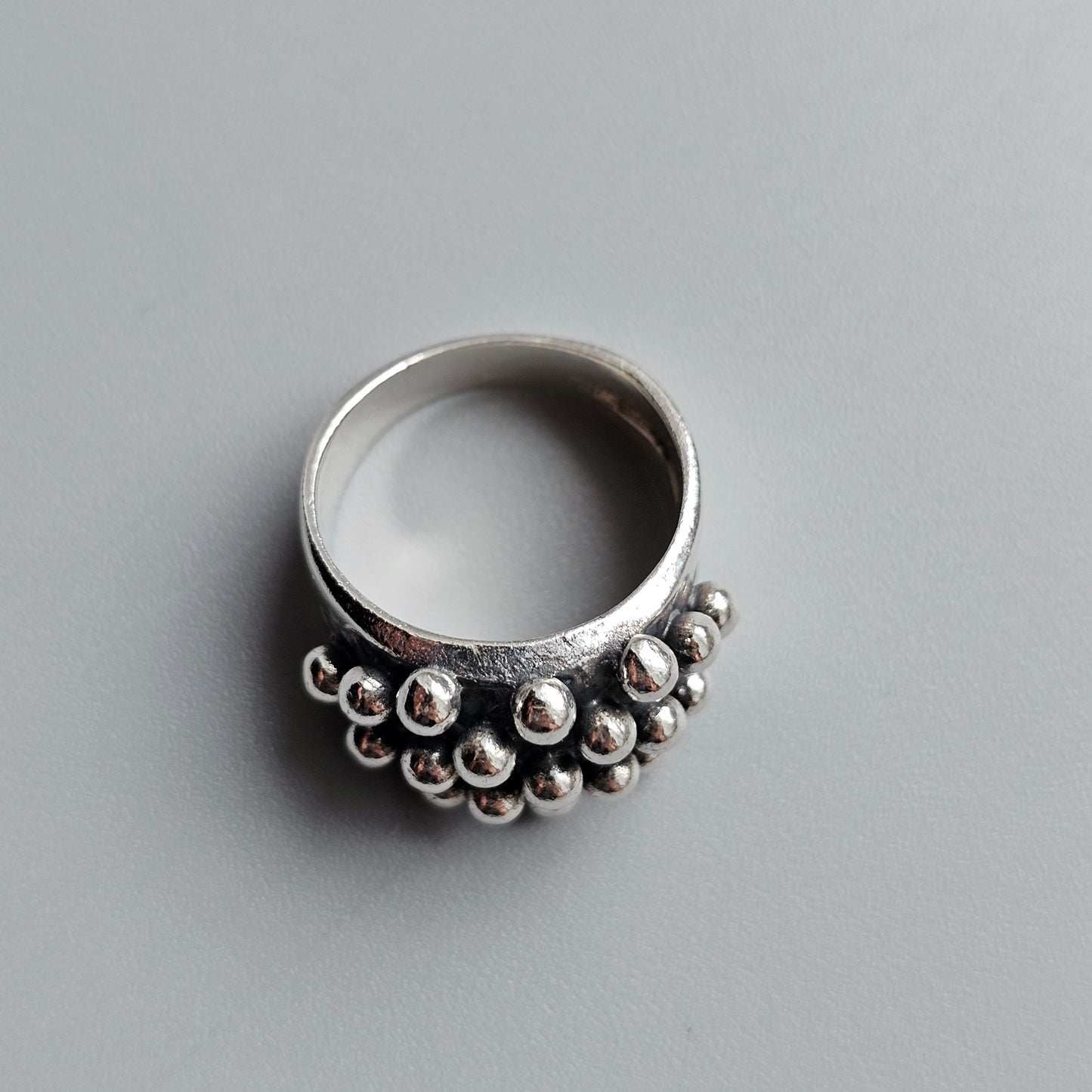 1960s Finnish Modernist Sterling Silver Ring by Erik Granit & Co - UK Ring Size P -  US Ring Size 7.75 - 1966