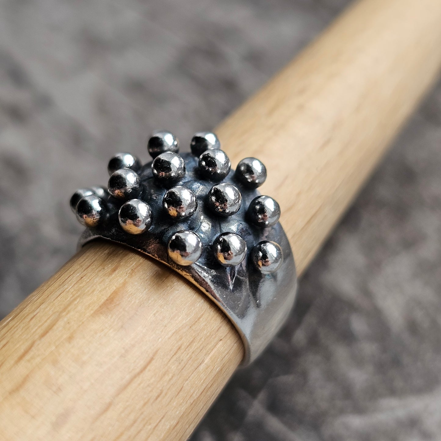 1960s Finnish Modernist Sterling Silver Ring by Erik Granit & Co - UK Ring Size P -  US Ring Size 7.75 - 1966