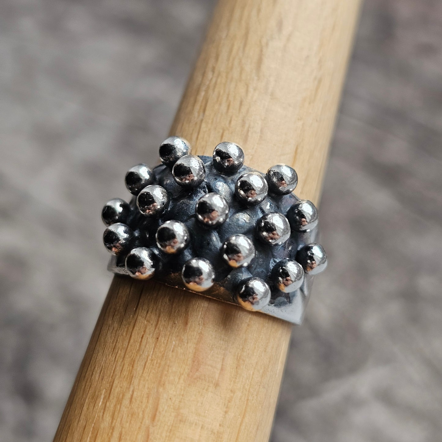 1960s Finnish Modernist Sterling Silver Ring by Erik Granit & Co - UK Ring Size P -  US Ring Size 7.75 - 1966